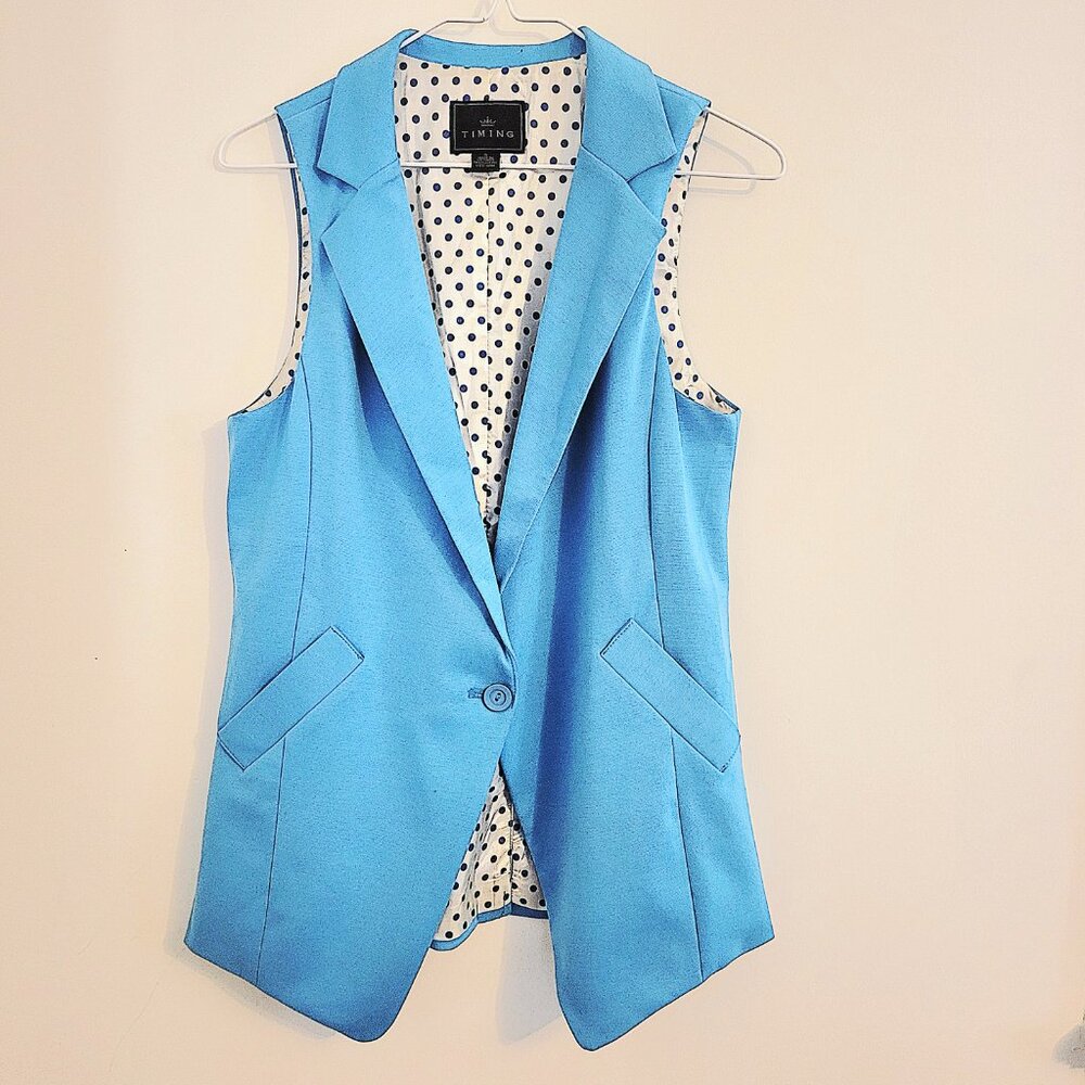 TIMING | Blue Casual Vest